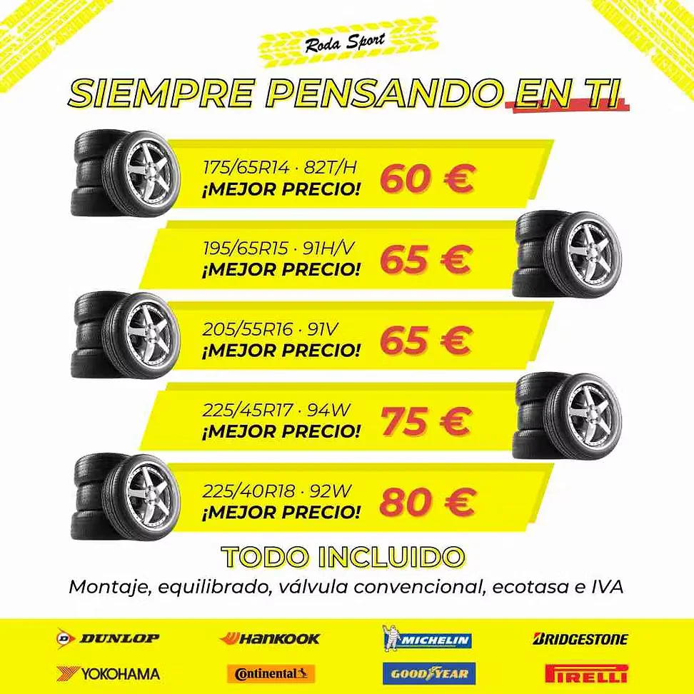 Cambio de neumáticos urgente