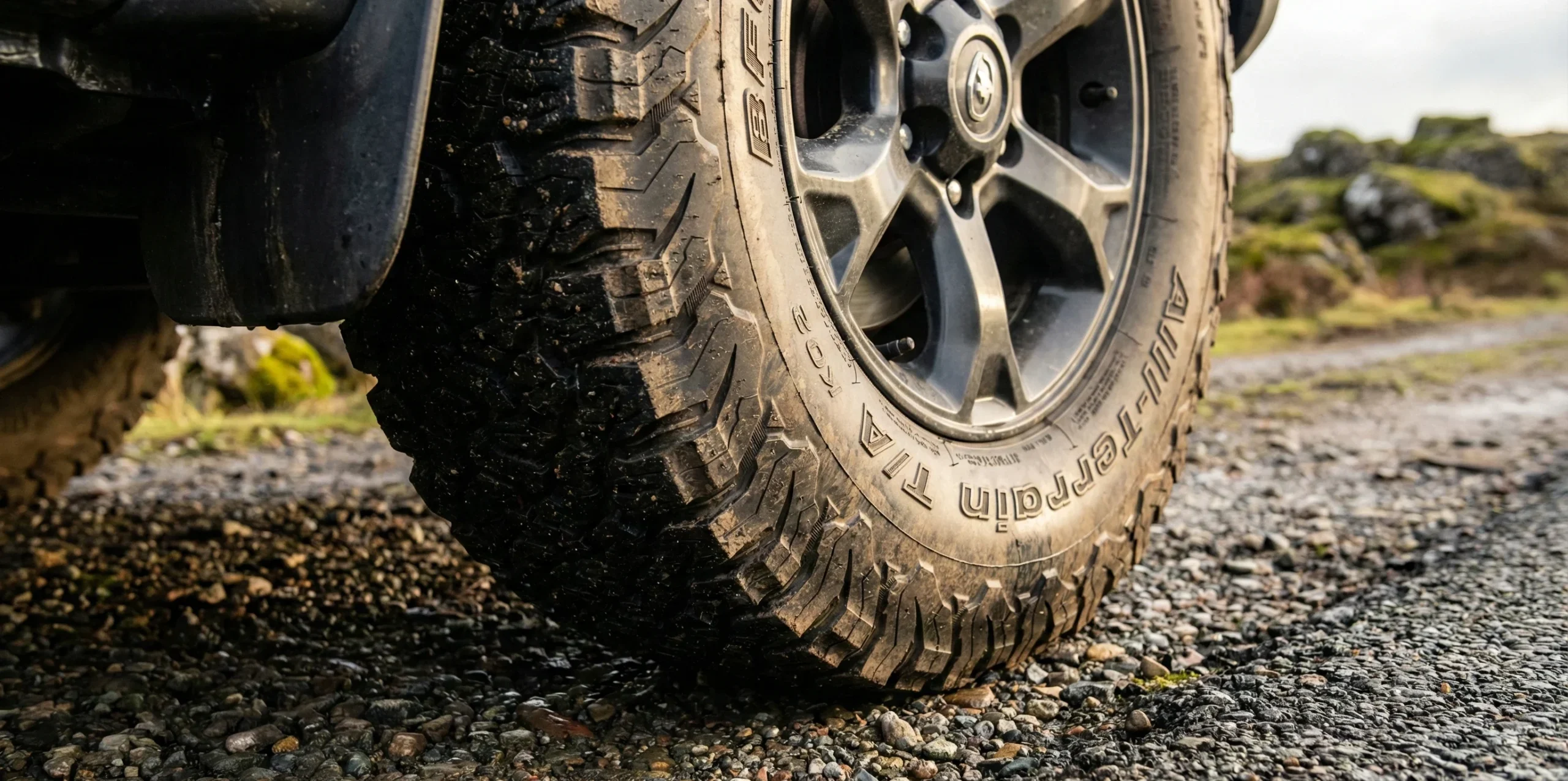 SUV con neumáticos nuevos en taller Terrassa
